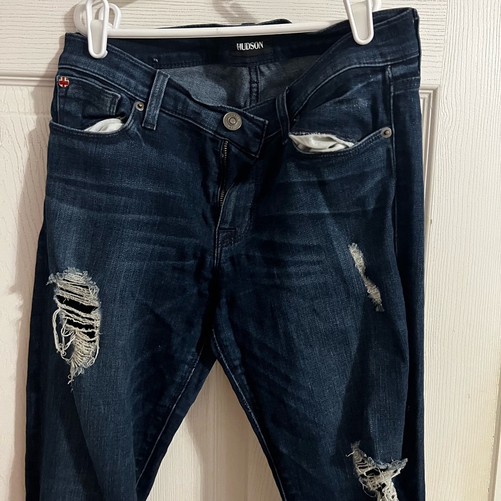 Hudson Skinny Ripped Jeans